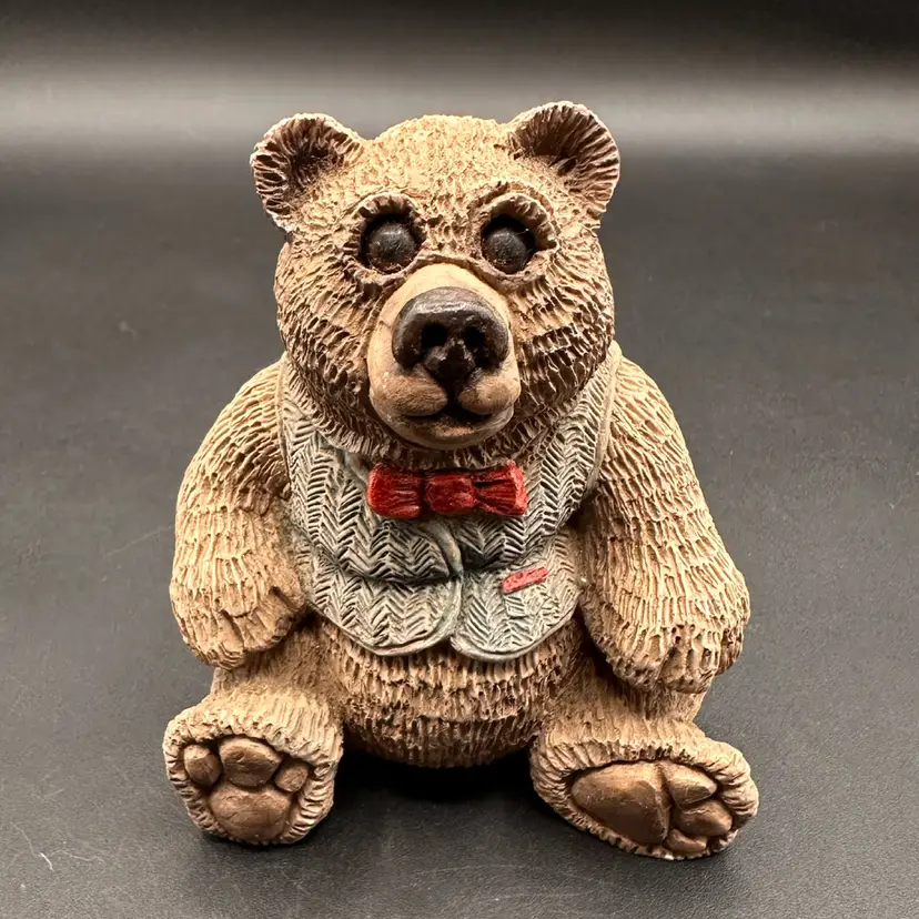 Stone Critters “Mr. Teddybear” Figurine Vintage 1980s