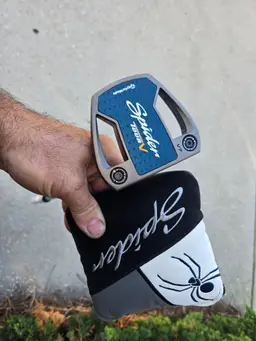 New TAYLORMADE RH Tour Issued SPIDER TOUR V Putter with headcover-KBS Shaft-- 34 1/2 inches $410
