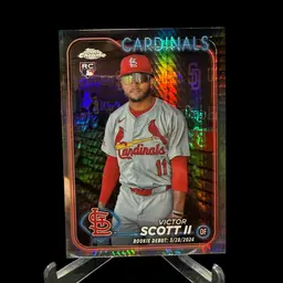 Victor Scott II 2024 Topps Chrome Update Rookie #USC55 Prism Refractor St Louis Cardinals