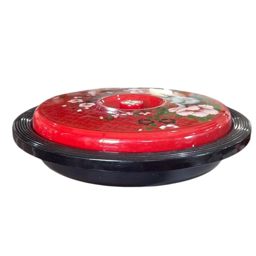 Mid century divided serving dish, Lazy Susan Asian style in plastic