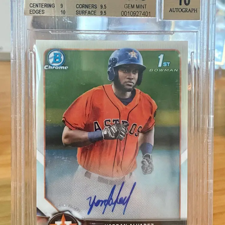 2018 Bowman Chrome Yordan Alvarez Auto BGS 9.5 