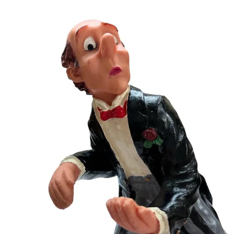 Ganz James the Butler with Red Bow Tie Resin Kitchen Spoon Rest Holder