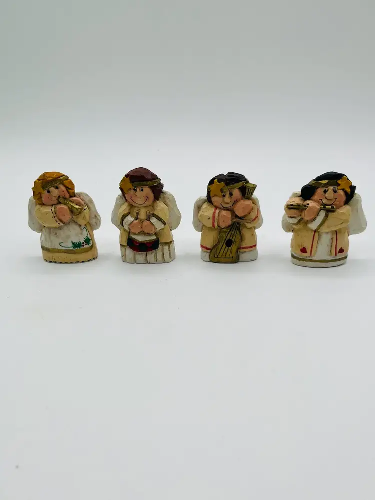 Vintage Midwest Of Cannon Falls Eddie Walker Set Of 4 Musician Angels 2”