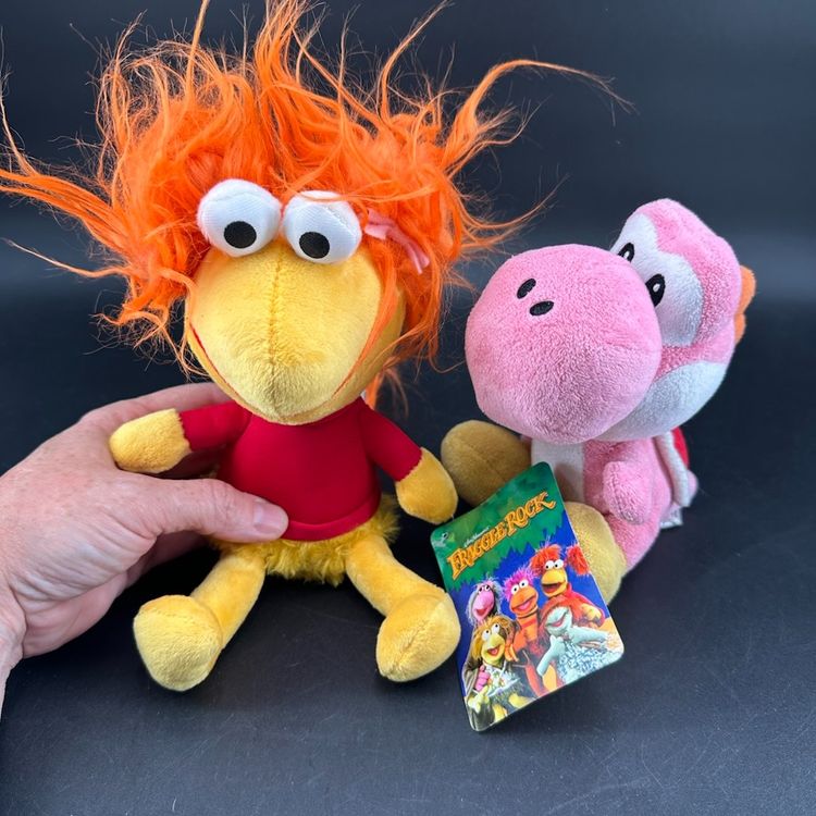 Plush Lot Fragile Rock Red And Pink Yoshi