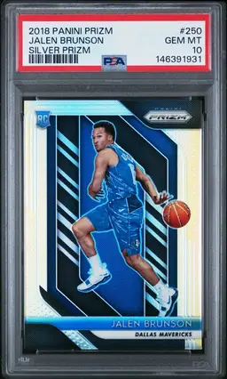 2018 PANINI PRIZM 250 JALEN BRUNSON SILVER PRIZM PSA 10