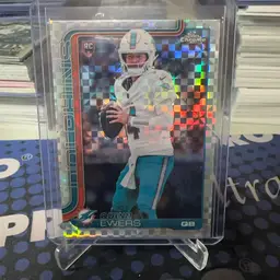 Quinn Ewers Chrome RC Xfractor Miami Dolphins