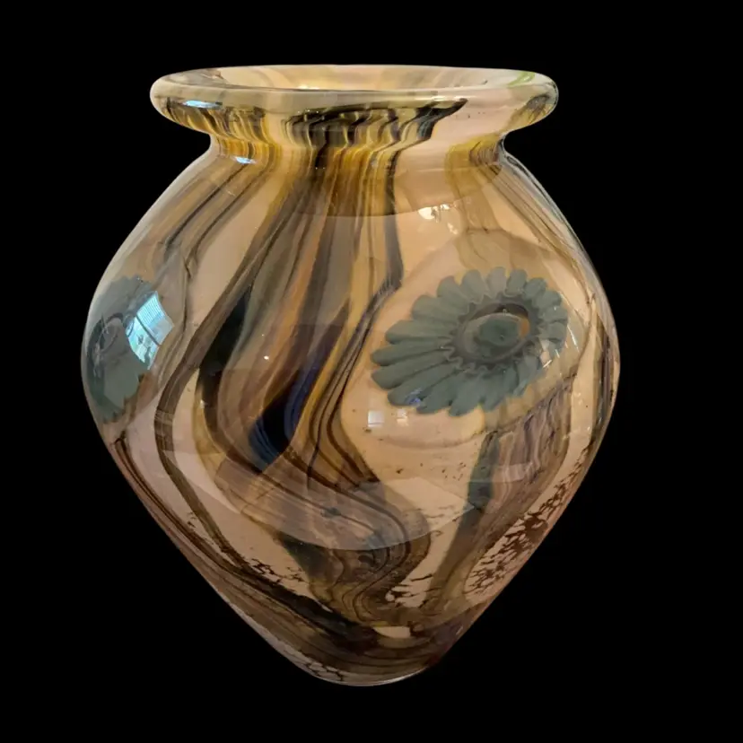 Stunning Deep Sea HB Robert Eickholt Vase 6”x 5”-Heavy