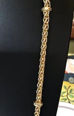 Lucite Gem Tassel Necklace