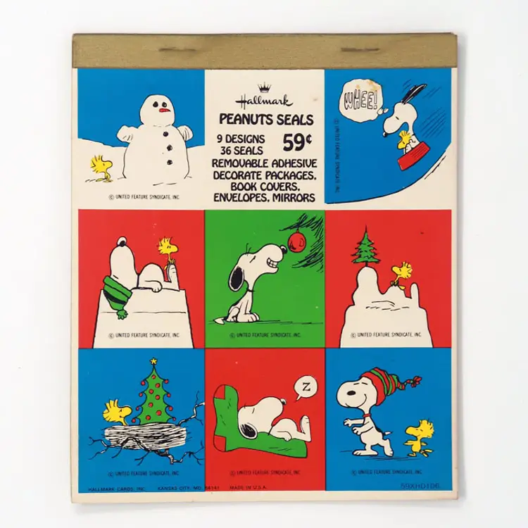Peanuts Christmas Seals from Hallmark