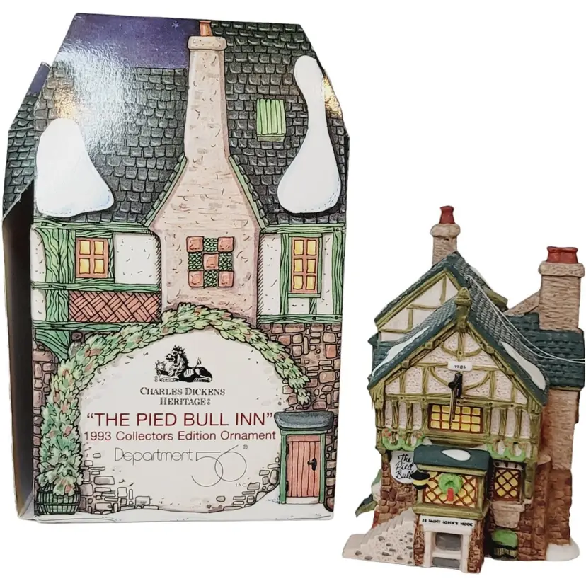 Department 56 Charles Dickens Heritage Village Ornament "The Pied Bull Inn" 1993