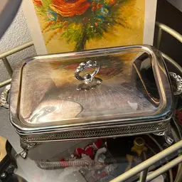 Vintage Marmex Silver Plated Casserole Baking Covered Chafing Serving Dish