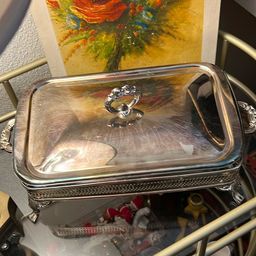 Vintage Marmex Silver Plated Casserole Baking Covered Chafing Serving Dish