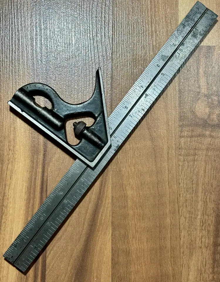 Goodell-Pratt Co. No. 4R 12" Combination Square 8 16 32 64 Increments