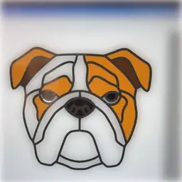 Bulldogs Pre Order Stain Glass