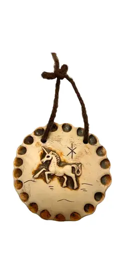 Unicorn Wall Hanger Hobbyist Handmade Clay