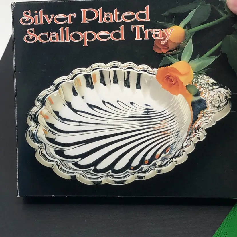 Silver Plated Scalloped Clam Shell Tray New in Box