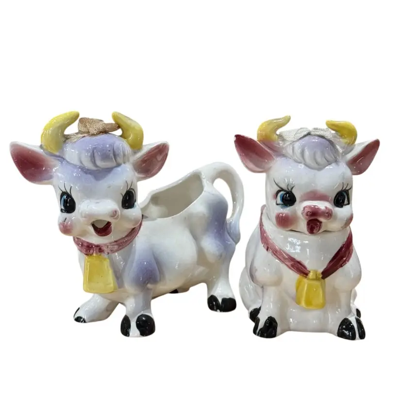 Cow Creamer And Sugar