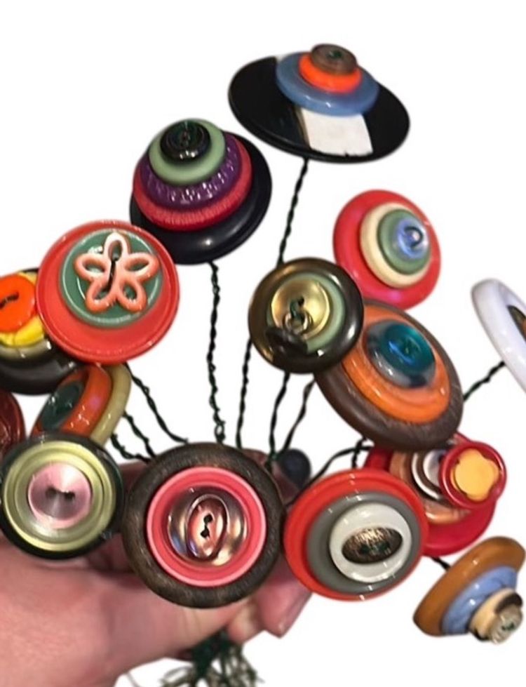 Kick Off The Weekend! Button Flowers, New Inventory And Markdowns!