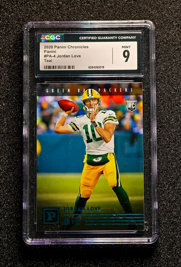 2020 Panini Chronicles #PA-4 Jordan Love TEAL RC Rookie CGC 9 Mint