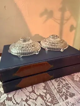 Mid-Century Charm: Vintage Anchor Hocking EAPC Candle Holders - Clear Glass