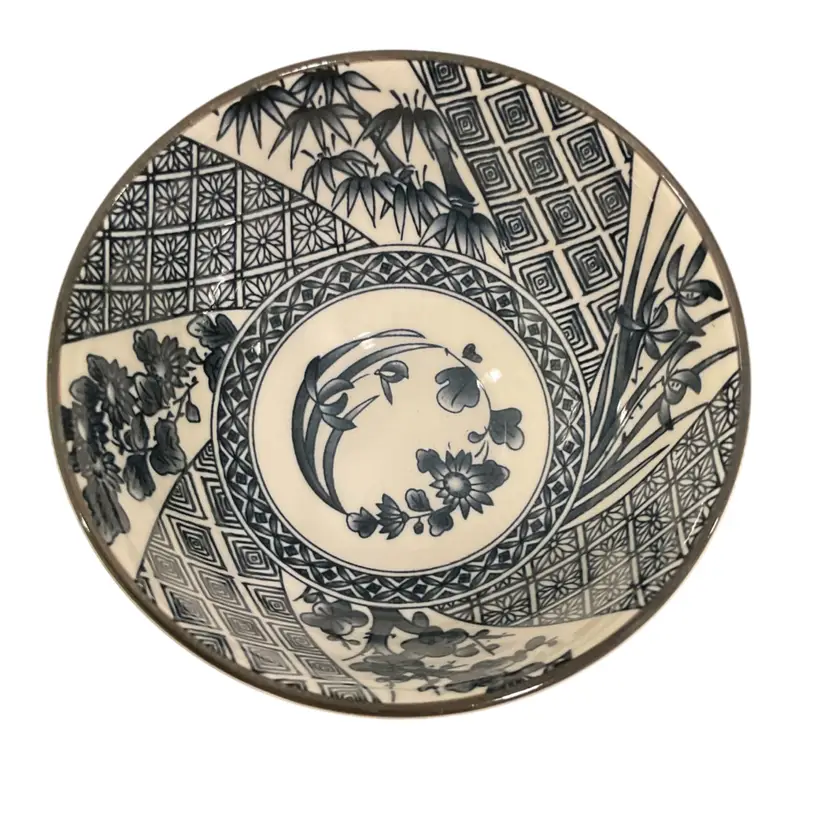 🎉Blue & White Berry Bowl Palm Design #2