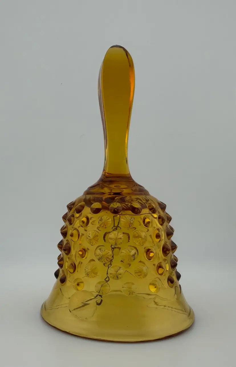Fenton Amber Hobnail Glass Bell