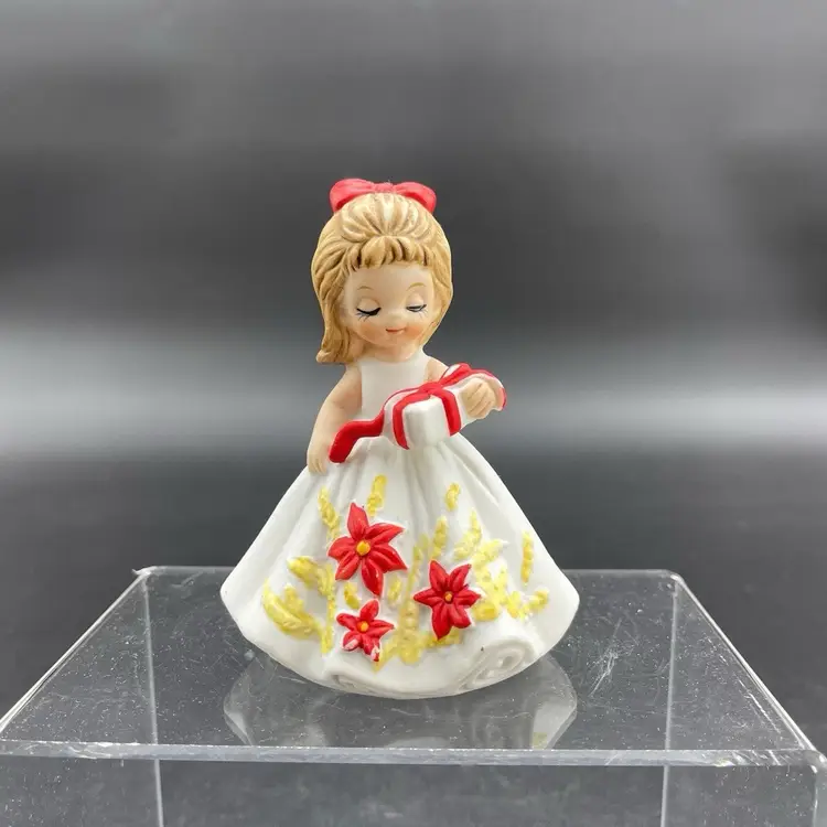 George Good Miniature December Girl Figurine Christmas VTG Kitsch Kitschy Winter