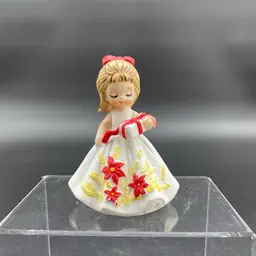 George Good Miniature December Girl Figurine Christmas VTG Kitsch Kitschy Winter