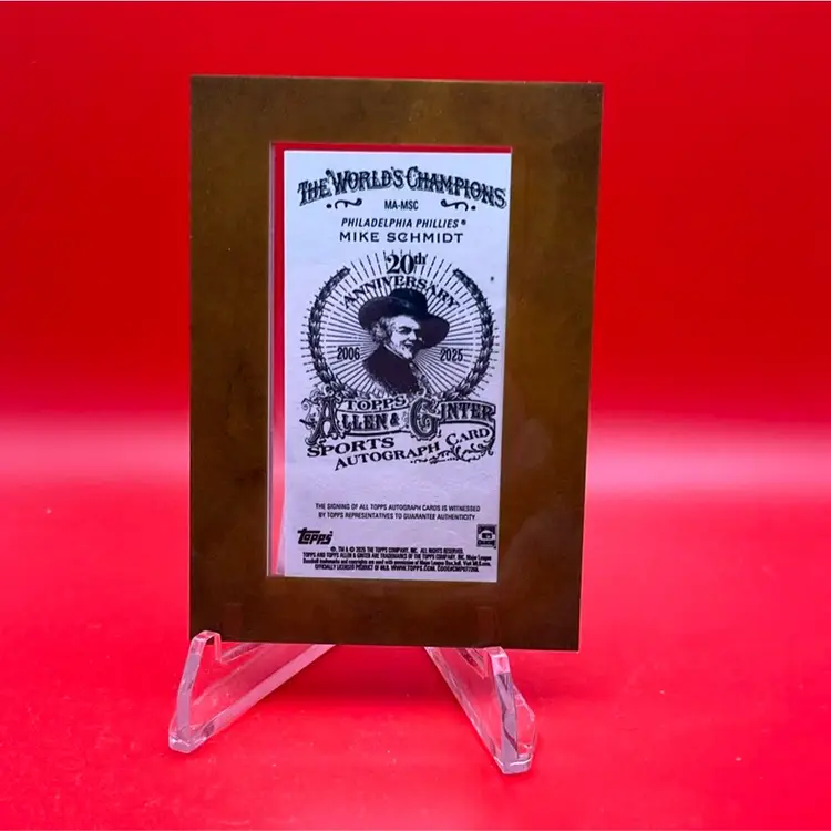 Mike Schmidt 2025 Topps Allen & Ginter Mini Framed Auto Philadelphia Phillies