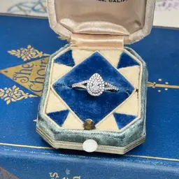 Sterling Silver Pear Shaped Ring Size 8