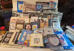 37 Craft Kits-Variety,Cross Stitch,  Canvas, Crewel, Pillow, Bookmarks
