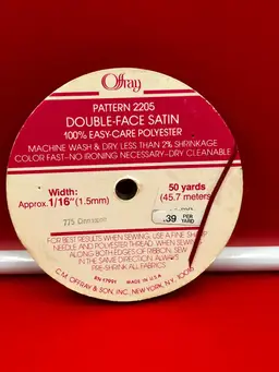 Offray New 775 Cinnamon 50 Yards 1/16 Width Ribbon