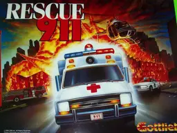 Rescue 911 Pinball Machine Translite Original 1994 Unused Helicopter Ambulance