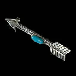 Vintage Bell Trading Post Sterling Silver Turquoise Brooch Pin Jewelry 