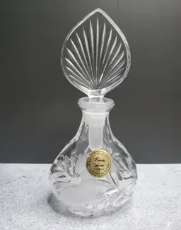 Vintage Princess House Lead Crystal Embossed Perfume Bottle Made in W. Germany