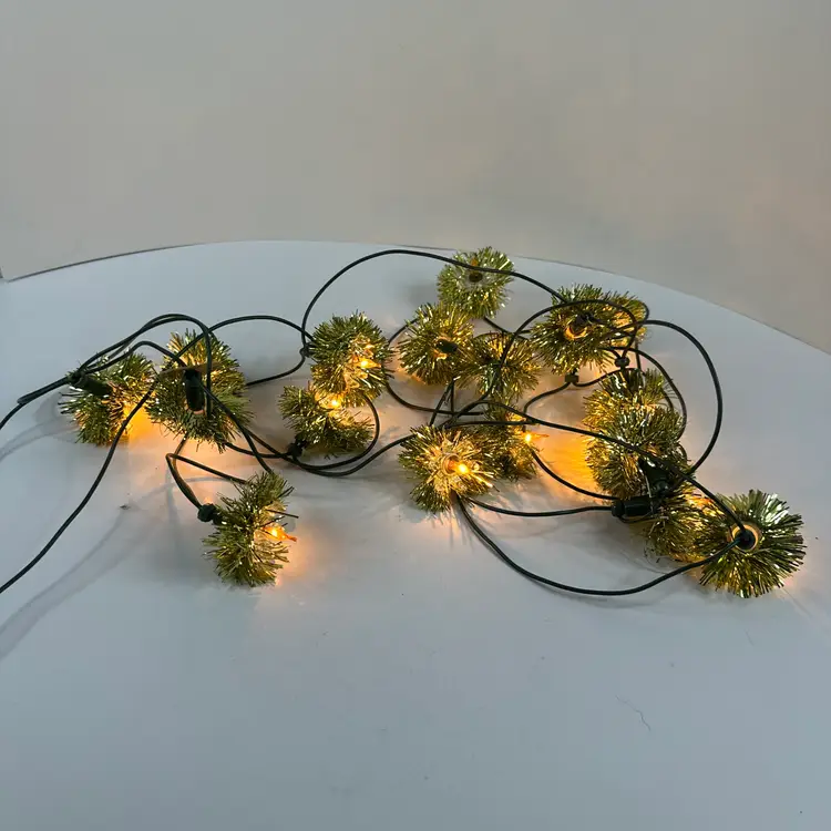 Vintage GE 20 Merry Midget Tinsel Lights, Christmas Decor, One Bulb Burned Out