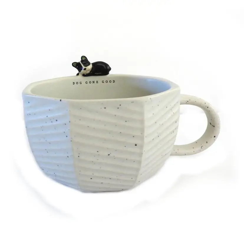 New Old Stock Paper Destiny Cat Speckled Coffee Mug Soup Bowl