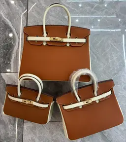 Leather Structured Top-Handle HandBag