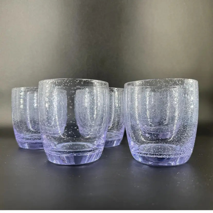 Set 8 Seed Bubble Alexandrite Neodymium Drinking Glasses