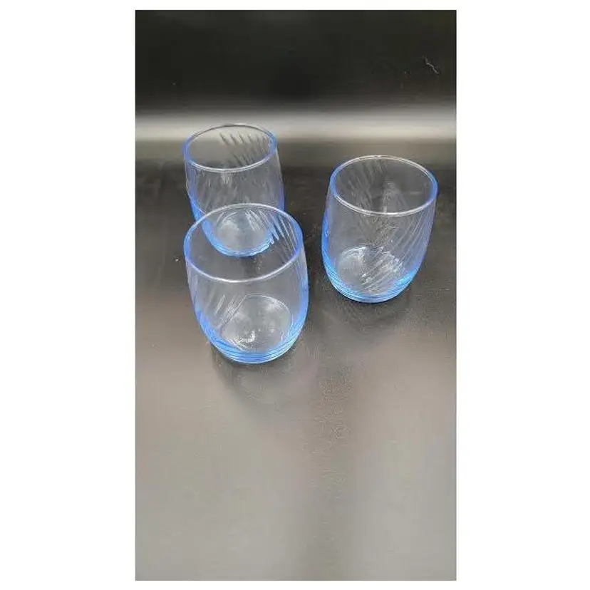 vintage libbey blue glass