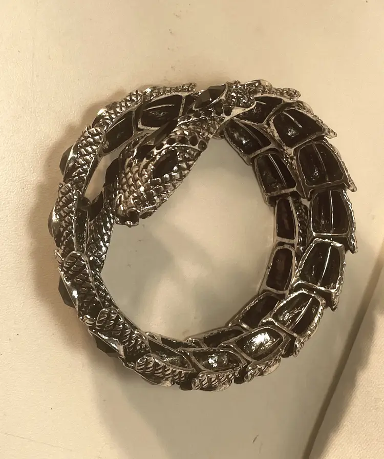 Black and Silver Snake Bracelet