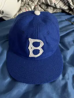 Jackie Robinson Licensed Brooklyn Dodgers "B" Wool Cap #42 Adjustable