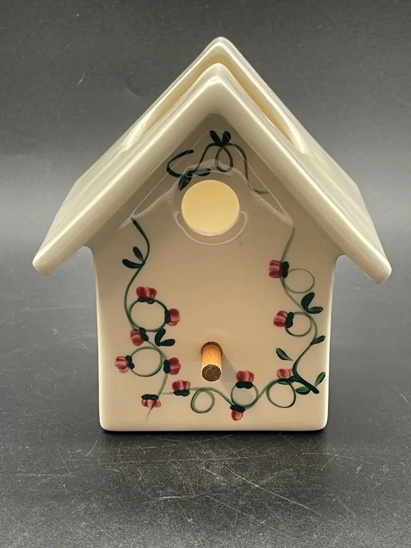 Hand Painted Wall Birdhouse Planter Pretty And No Chips