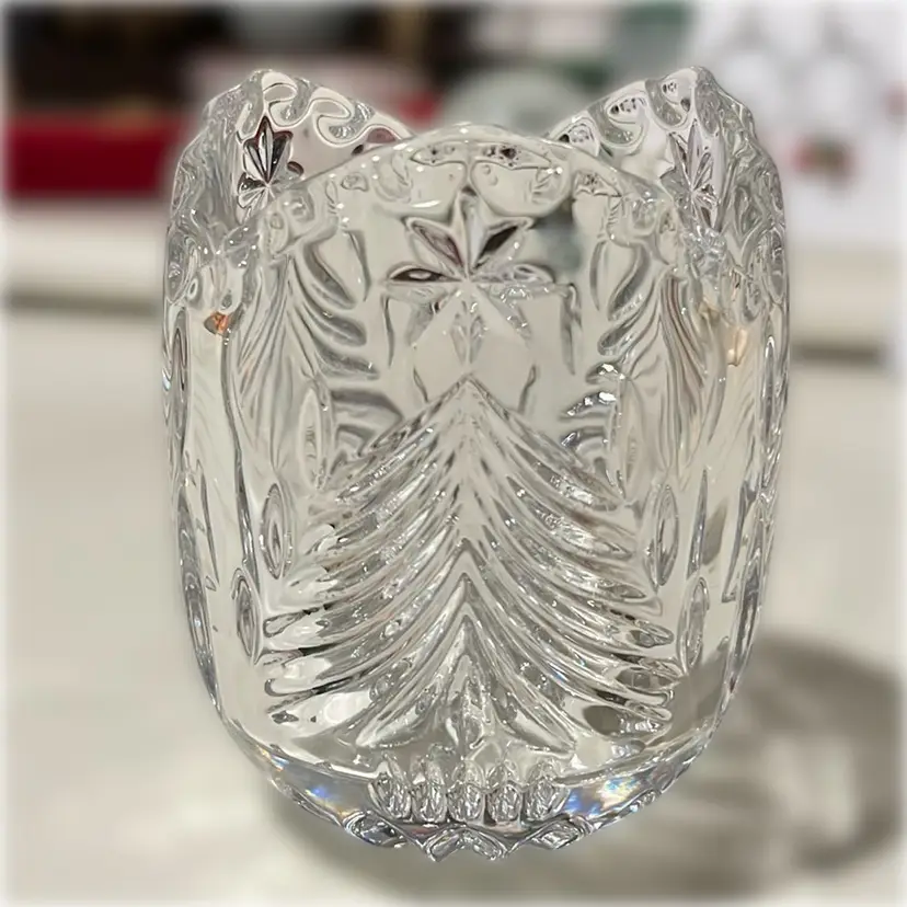 Mikasa Crystal Christmas Tree Votive Candle Holder