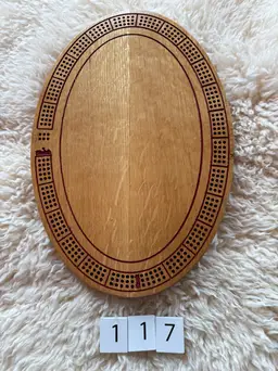 Oak Cribbage Board - 117