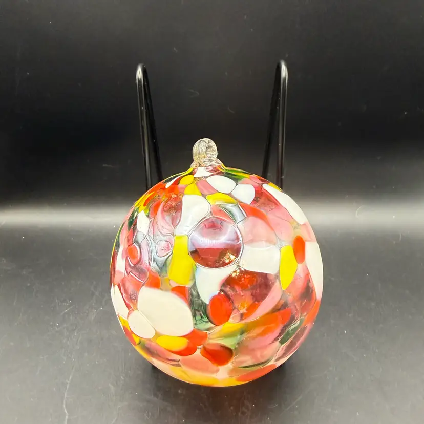 Colorful Blown Glass Christmas Ball