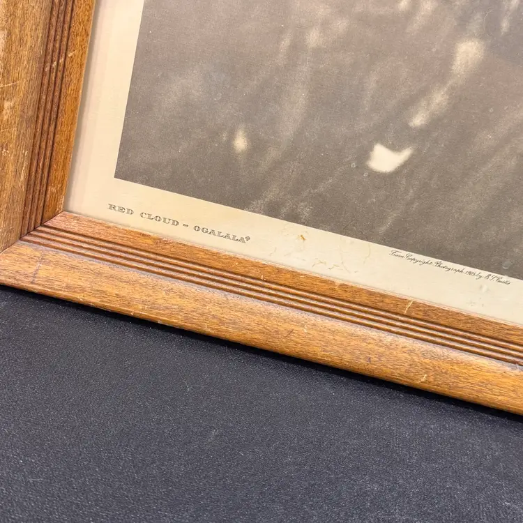 We Want Peace & Love Collection- Cheif Red Cloud Framed Print, Brass Vase, Primitive Decor