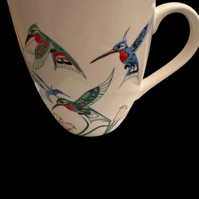 Native American Mug - 18oz - Migration (Hummingbirds) by Richard Shorty
