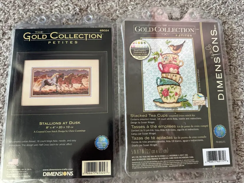 2 Gold Collection Cross Stitch Kits