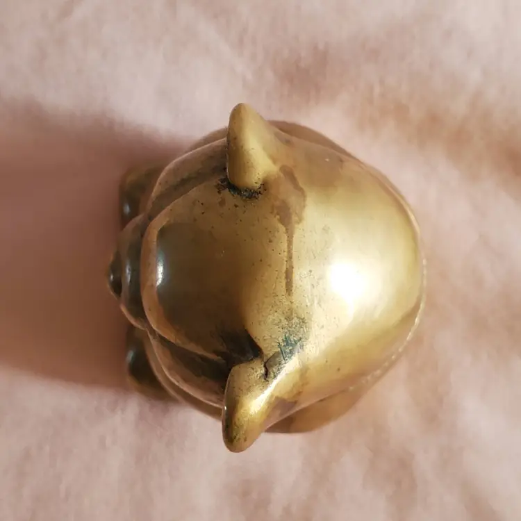 Vintage SOLID Brass Bear Figurine